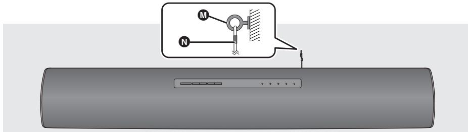 PANASONIC SC-HTB18EB - Sujete el cable a la pared. - 1