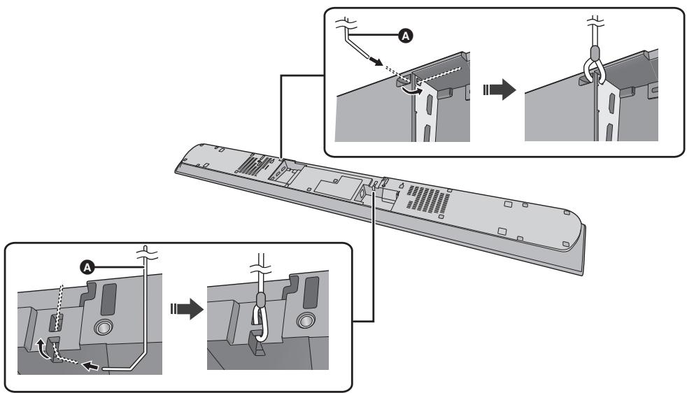 PANASONIC SC-HTB885EG - Bevestig het koord aan het hoofdtoestel. - 1