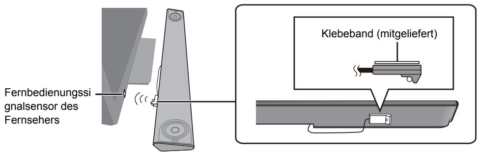 Fernbedienungssi gnalsensor des Fernsehers Klebeband (mitgeliefert)