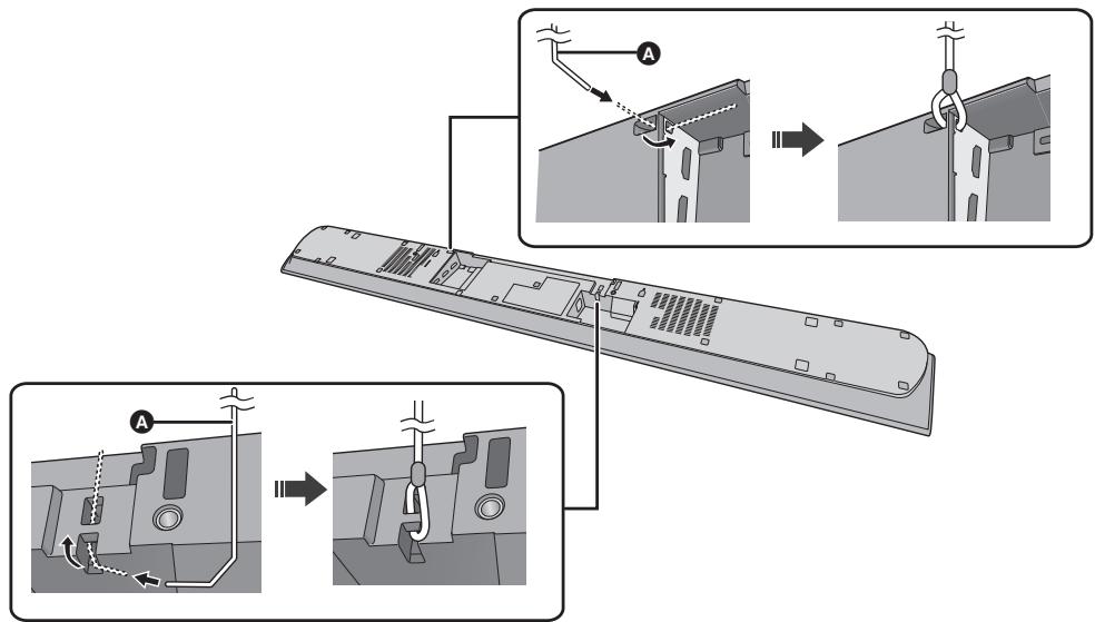 PANASONIC SC-HTB885EG - Bevestig het koord aan het hoofdtoestel. - 1