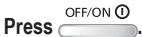 PANASONIC WHMHF09G3E8 - Turn on or off the system - 1