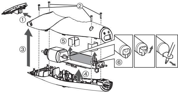 PANASONIC ER-GP30 - De ingebouwde oplaadbare batterij verwijderen - 1