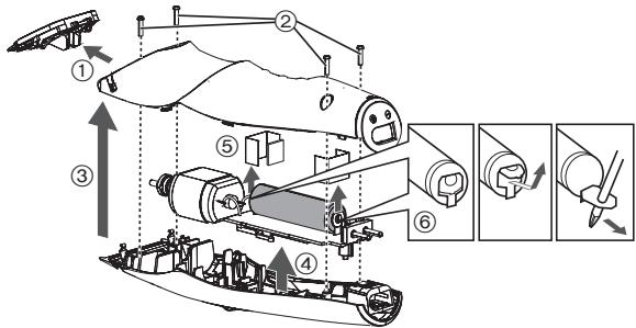 PANASONIC ER-GP30 - Remoção da bateria recarregável incorporada - 1
