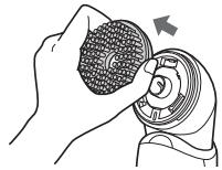 PANASONIC ES-ED96 - Changing the sonic scrub brush/sonic facial brush - 1