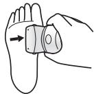 PANASONIC ES-ED96 - Tipps, wie man den Fußpflegeaufsatz bewegt - 1