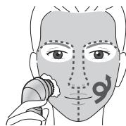 PANASONIC ES-ED96 - Ponga una pequeña cantidad de limpiador facial en el cepillo facial sónico. - 2