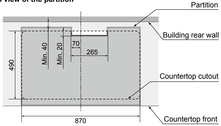 PANASONIC KYB926SLEPG - When Installing a Partition Inside the Cabinet - 1