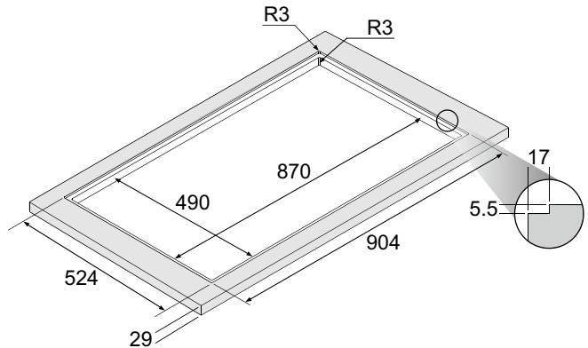 PANASONIC KYB926SLEPG - Bündig abschließender Einbau des Gerätes - 1