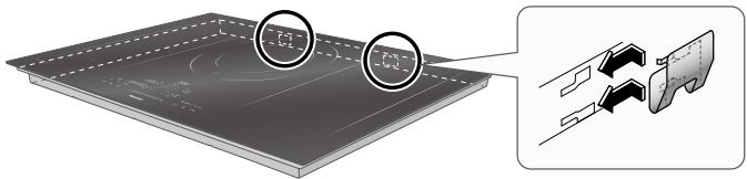 PANASONIC KYB926SLEPG - Befestigen Sie die Klemmen am Gerät (2 x hinten). - 1