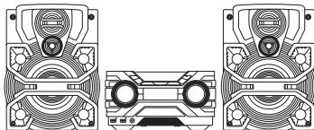 PANASONIC SC-AKX660E - Aufstellung der Lautsprecher - 1
