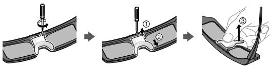 PANASONIC TYER3D6ME - Substituição da pilha - 1