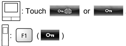 : Touch or . : F1 ( )
