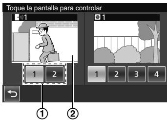 Toque la pantalla para controlar 1 2 ① ② 1 2 3 4