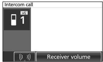 Intercom call 1 Receiver volume