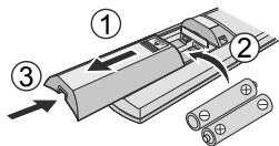 PANASONIC CU3Z52TBE - De batterijen plaatsen - 1