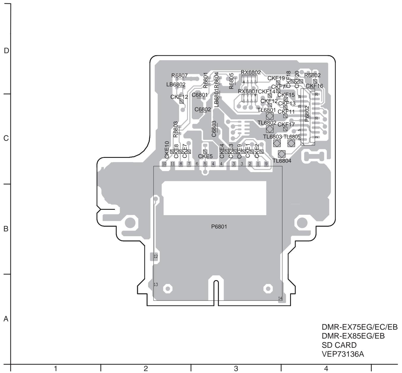PANASONIC EUR7659T40 - SD CARD P.C.B. / FRONT P.C.B. - 1