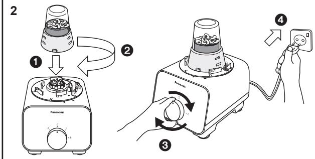 PANASONIC MK-F500 - Ingredients voorbereiden op malen - 2