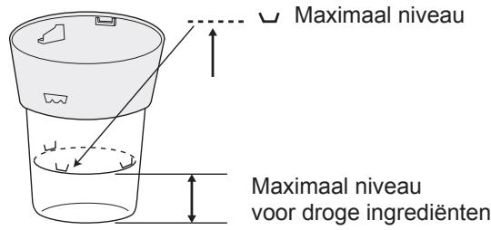 Maximaal niveau Maximaal niveau voor droge ingrediënten