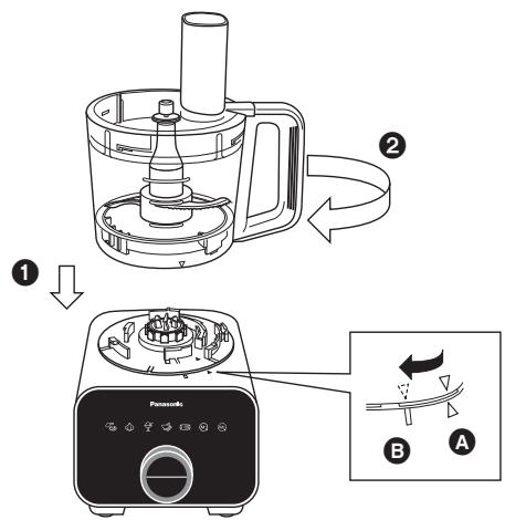PANASONIC MK-F800 - De gemonteerde eenheden op de behuizing van de motor plaatsen - 1