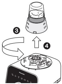 Diagram illustrating a cooking step with labeled steps ③, ④, and directional arrows indicating process flow.