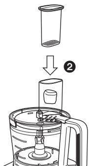 Diagram showing a cooking step with labeled steps and a 3D model of a container being processed.