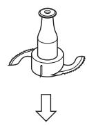 PANASONIC MK-F800 - Lame du couteau • Lame pour pétrir • Lame pour fouetter • Lame pour râper - 1