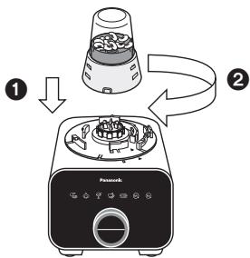 PANASONIC MK-F800 - Montaggio e smontaggio dell'Allegato Tritatutto - 2