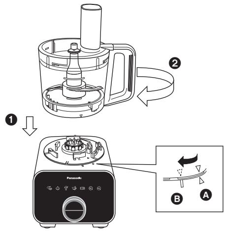 PANASONIC MK-F800 - Bringen Sie die zusammengebauten Zusatzteile am Motorengehäuse an. - 1