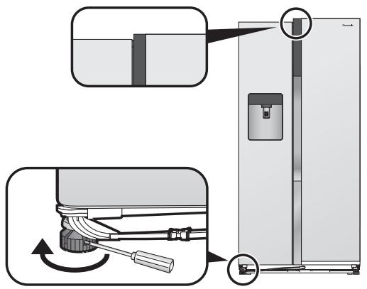 PANASONIC NR-BS53VW3 - Si la puerta derecha está por debajo de la puerta izquierda - 1