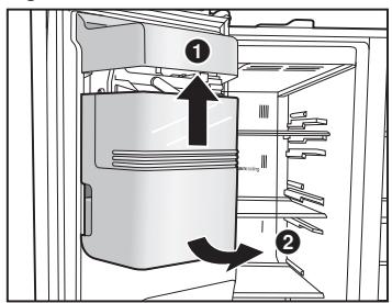 PANASONIC NR-BS53VW3 - Cuando no se pueda colocar correctamente el compartimiento para el hielo - 1