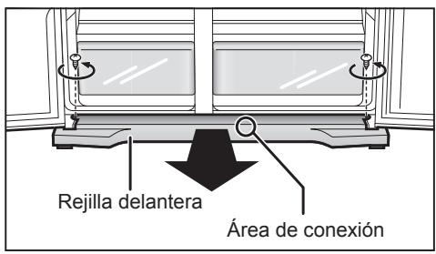 PANASONIC NR-BS53VW3 - Extracción de la rejilla delantera - 1