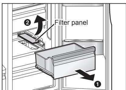 PANASONIC NR-BS53VW3 - Installing the water filter - 1