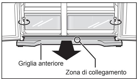 PANASONIC NR-BS53VW3 - Rimozione della griglia anteriore - 1