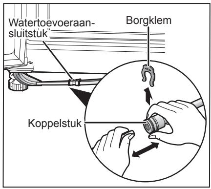 PANASONIC NR-BS53VW3 - Weer vastmaken van de watertoevoerslangen - 3