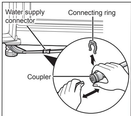 PANASONIC NR-BS53VW3 - Reconnecting the water supply hoses - 3
