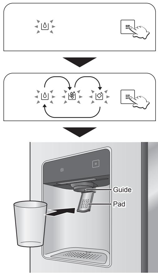 PANASONIC NR-BS53VW3 - How to use the Ice/Water dispenser - 1