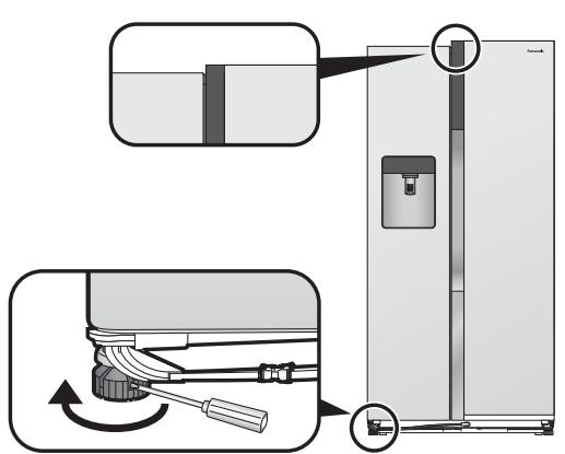 PANASONIC NR-BS53VW3 - Se la porta destra è più bassa della porta sinistra - 1
