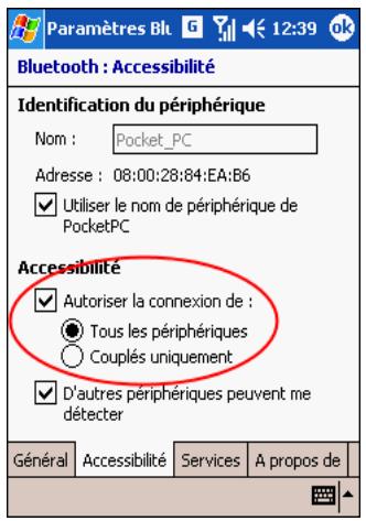 HP IPAQ H6300 - Masquage de l'iPAQ aux autres appareils Bluetooth - 1