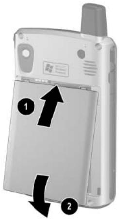 HP IPAQ H6300 POCKET PC - Comment faire pour insérer et retirer correctement la batterie ? - 2