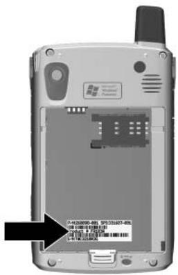 HP IPAQ H6300 POCKET PC - Comment faire pour identifier l'ID du produit et le numéro de série de l'iPAQ Pocket PC ? - 2