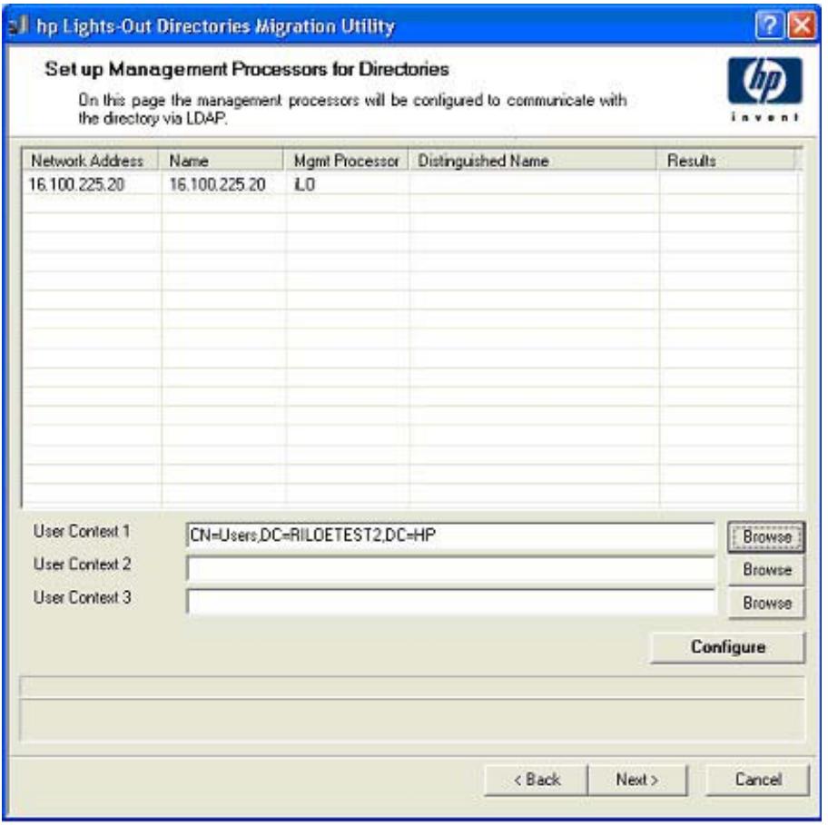 HP INTEGRATED LIGHTS-OUT (ILO) STANDARD FIRMWARE - Configuration des processeurs de supervision pour les annuaires - 1