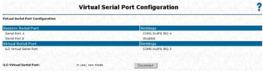 HP INTEGRATED LIGHTS-OUT (ILO) STANDARD FIRMWARE - Virtual Serial Port (Port série virtuel) - 1