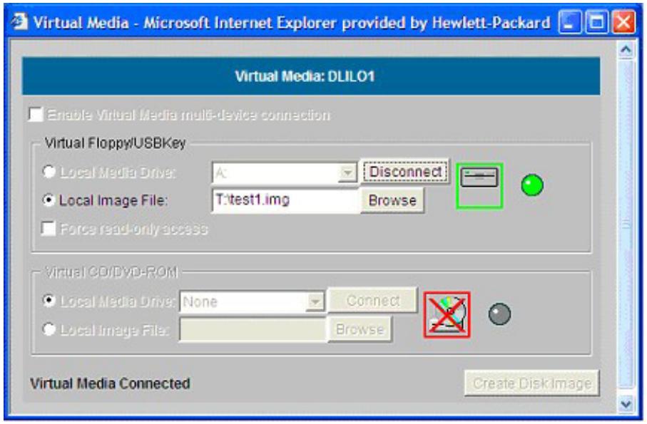 HP INTEGRATED LIGHTS-OUT (ILO) STANDARD FIRMWARE - Lecteur de disquette/USB virtuel iLO - 1