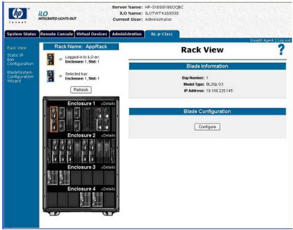 HP INTEGRATED LIGHTS-OUT (ILO) STANDARD FIRMWARE - Vue du rack - 1