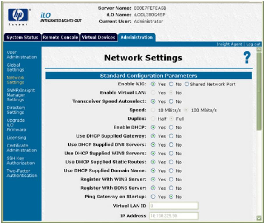 HP INTEGRATED LIGHTS-OUT (ILO) STANDARD FIRMWARE - Ceci fait, cliquez sur Apply (Appliquer) pour enregistrer les modifications. - 1