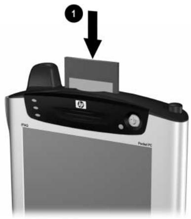 HP IPAQ H5100 - Insertion d'une carte d'extension SD - 2