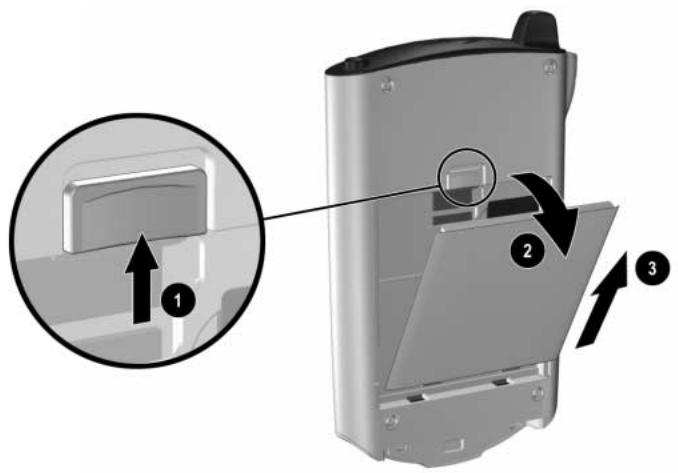 HP IPAQ H5100 - Retrait de la batterie - 1