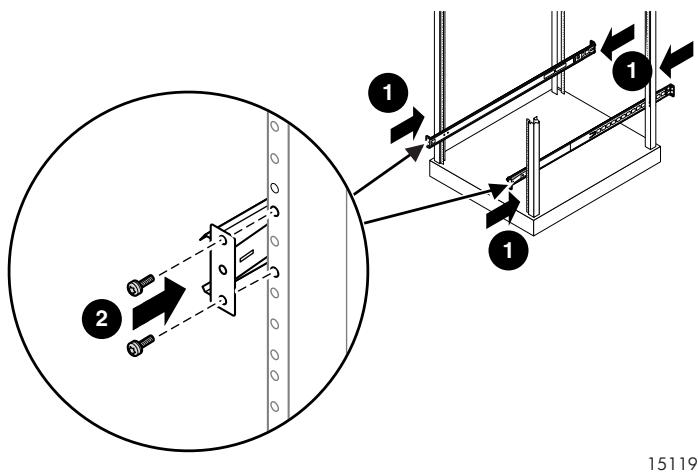 HP STORAGEWORKS RACK-MOUNT KITS - Installation dans des racks pourvus d'orifices filetés 10-32 - 2