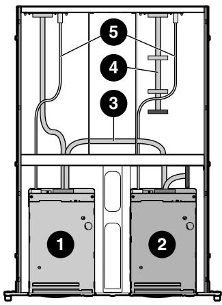 HP STORAGEWORKS RACK-MOUNT KITS - Deux unités de sauvegarde connectées à un seul bus SCSI - 1