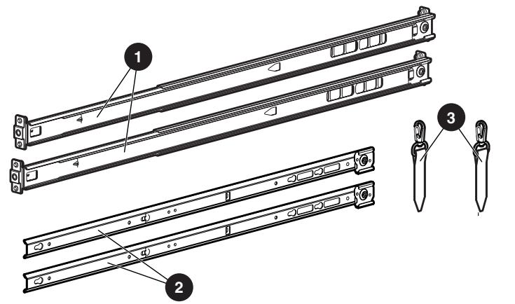 HP STORAGEWORKS RACK-MOUNT KITS - Kit de montage des rails - 1